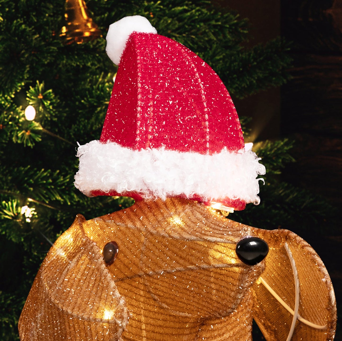 Walsunny LED Lighted Christmas Tinsel Wiener Dog, Yard Lights