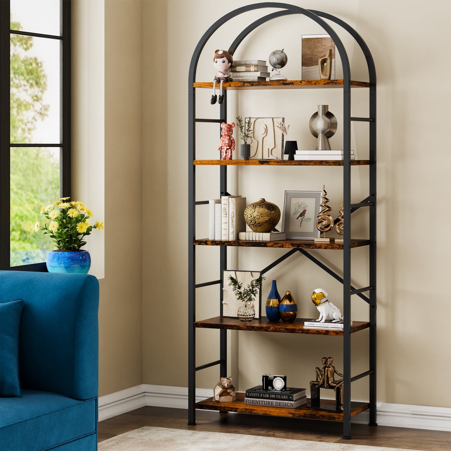 Walsunny 5-Tier Bookshelf