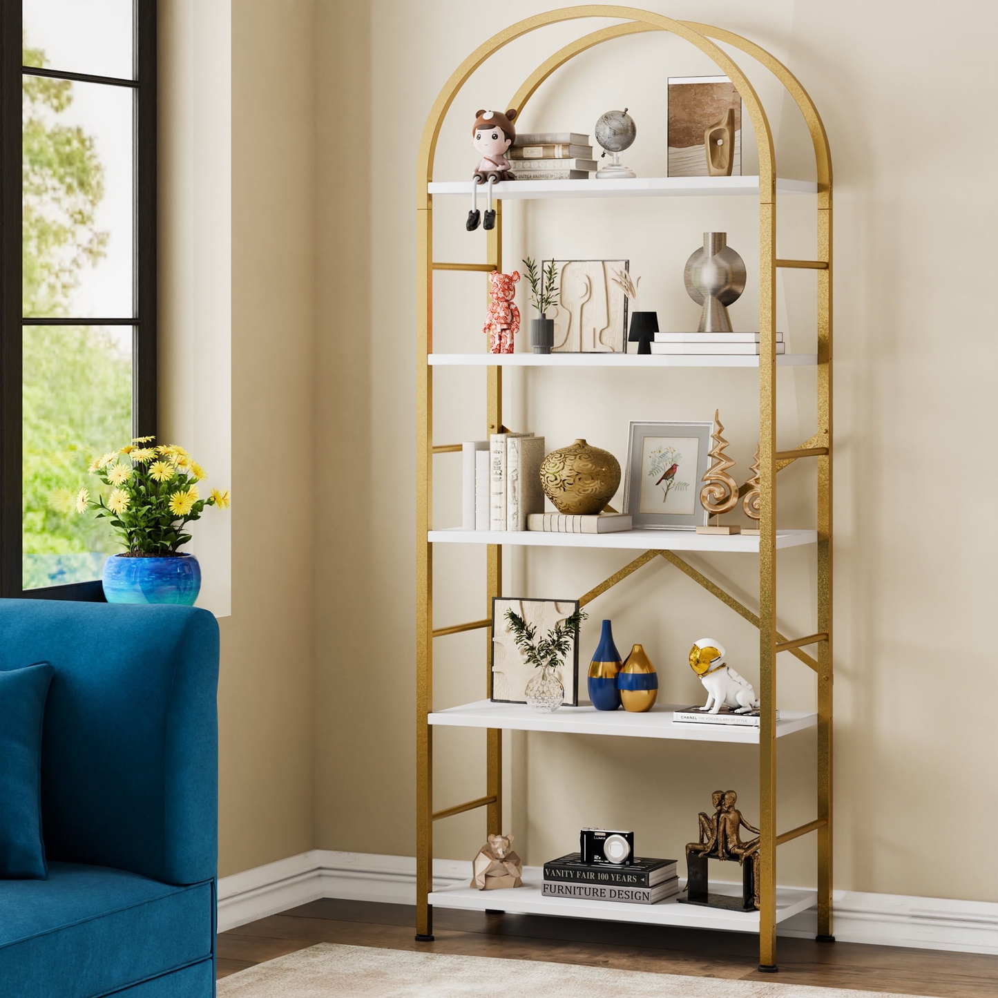 Walsunny 5-Tier Bookshelf
