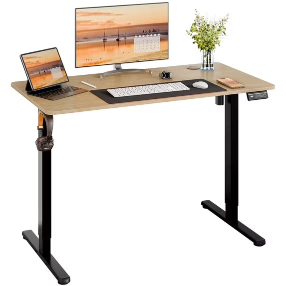 Walsunny Electric Standing Desk, Height Adjustable Desk 71" x 32" Ergonomic Stand Up Desk with Electric Lift & Memory Preset for Home Office, Black