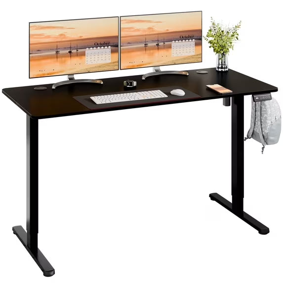 Walsunny Electric Standing Desk, Height Adjustable Desk 71" x 32" Ergonomic Stand Up Desk with Electric Lift & Memory Preset for Home Office, Black