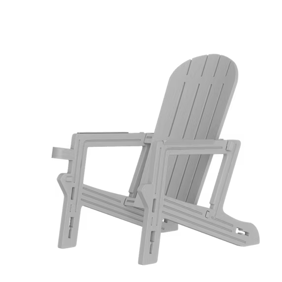 Walsunny Folding HDPE Adirondack Chair, All-Weather Outdoor Fir Pit Chairs with Dual Cup Holders for Outdoor Patio Garden Backyard,Black