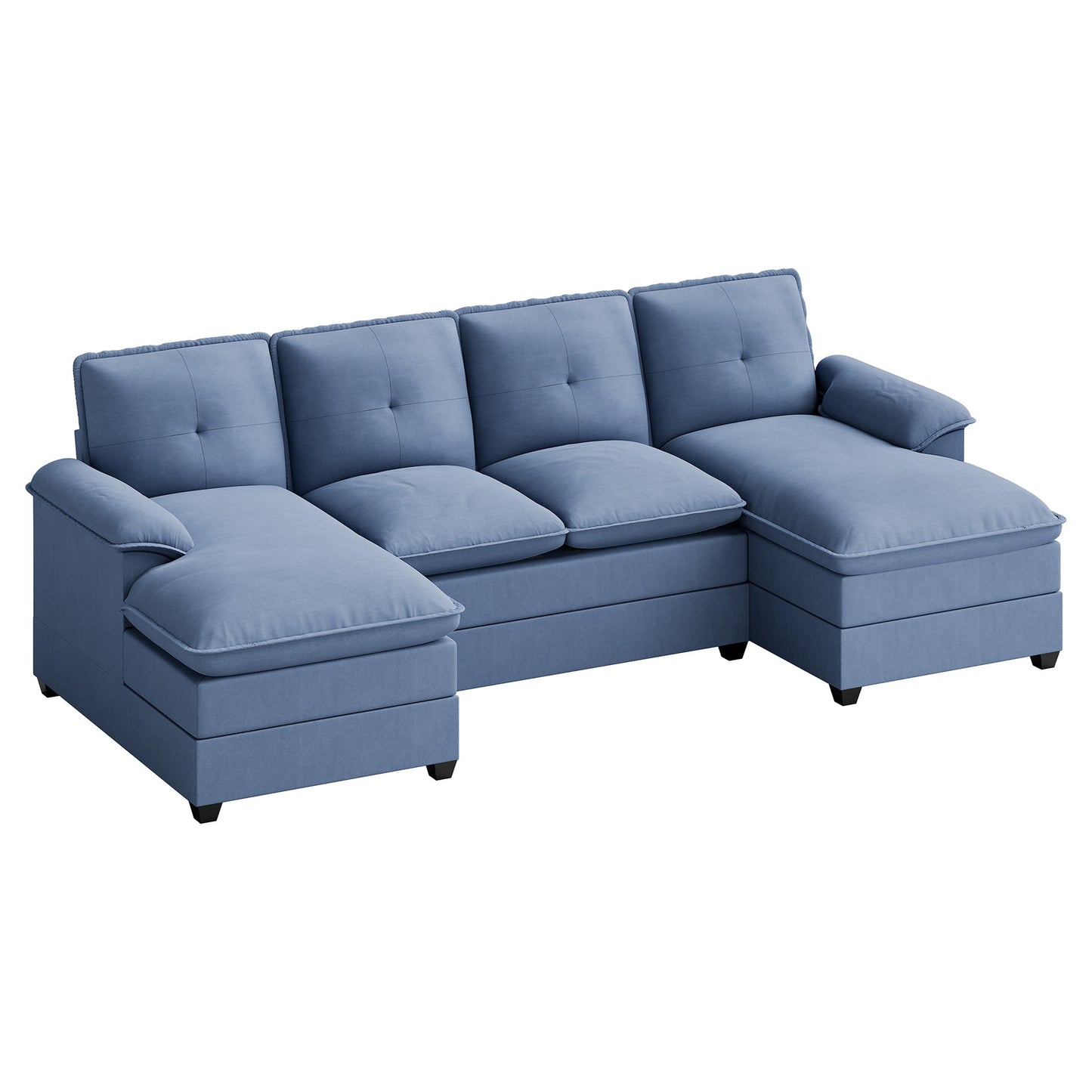 WALSUNNY 109'' U-shaped Sectional cloud-like Sofa Couches #color_blue