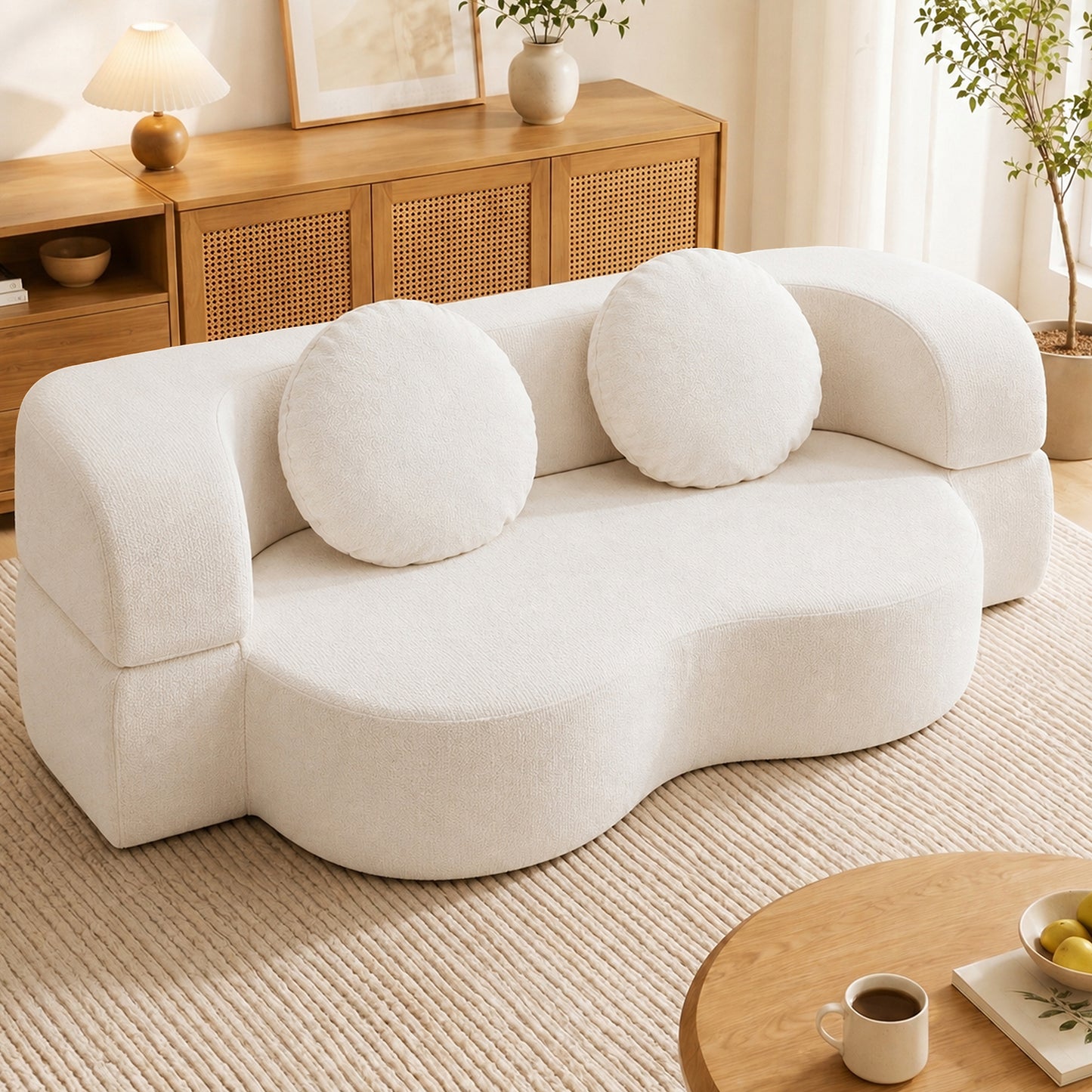 Walsunny 2-in-1 Convertible Futon Sofa Bed, Boneless Foldable Sofa Bed, Lazy Sleeper Sofa Couch, Memory Foam Folding Couch for Living Room, Bedroom