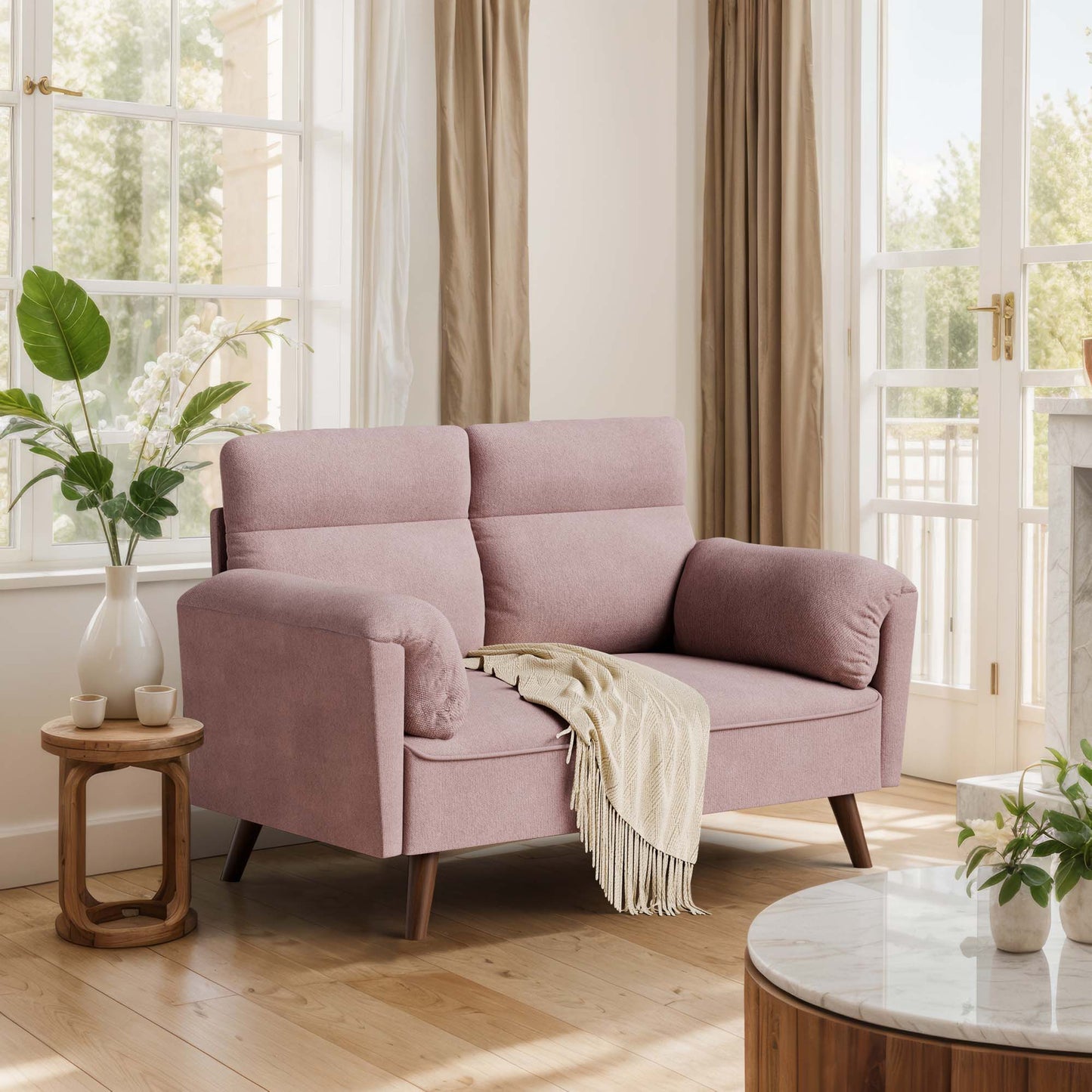 Walsunny 2-Seat Small Modern Love Seat Sofa