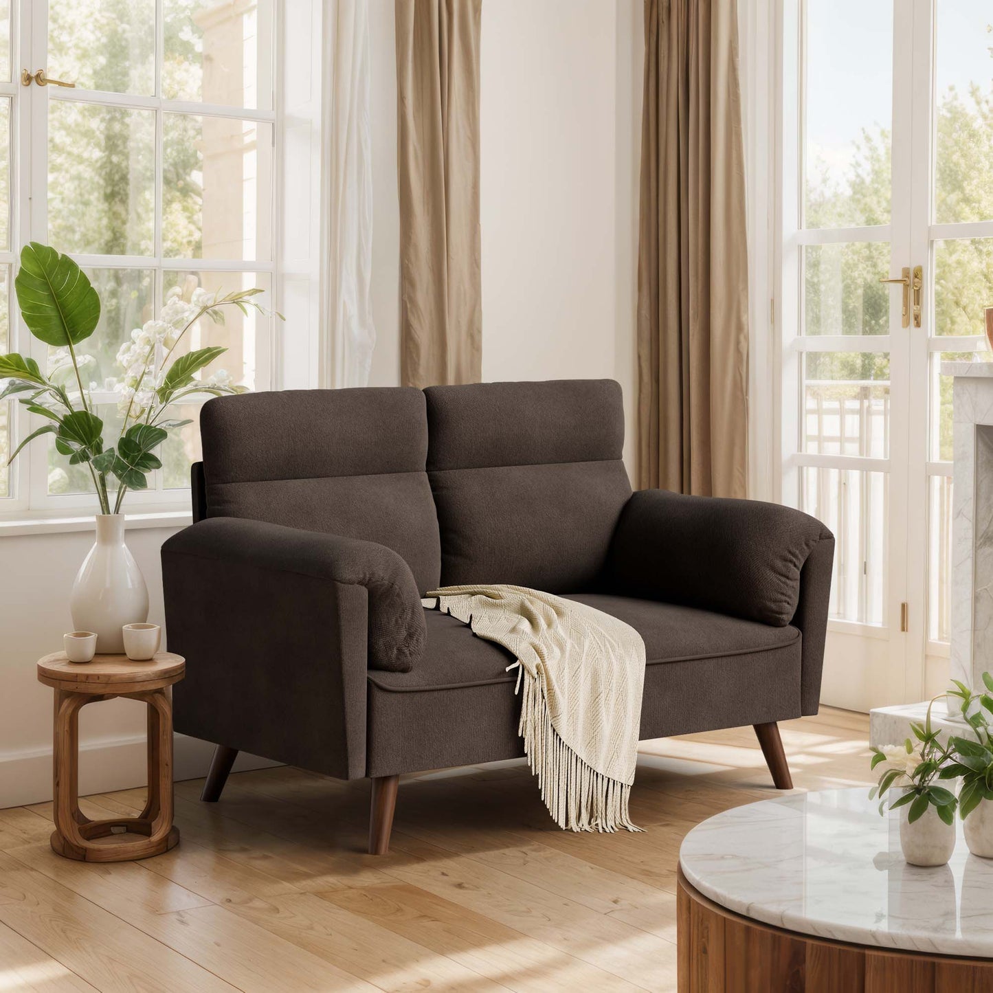 Walsunny 2-Seat Small Modern Love Seat Sofa