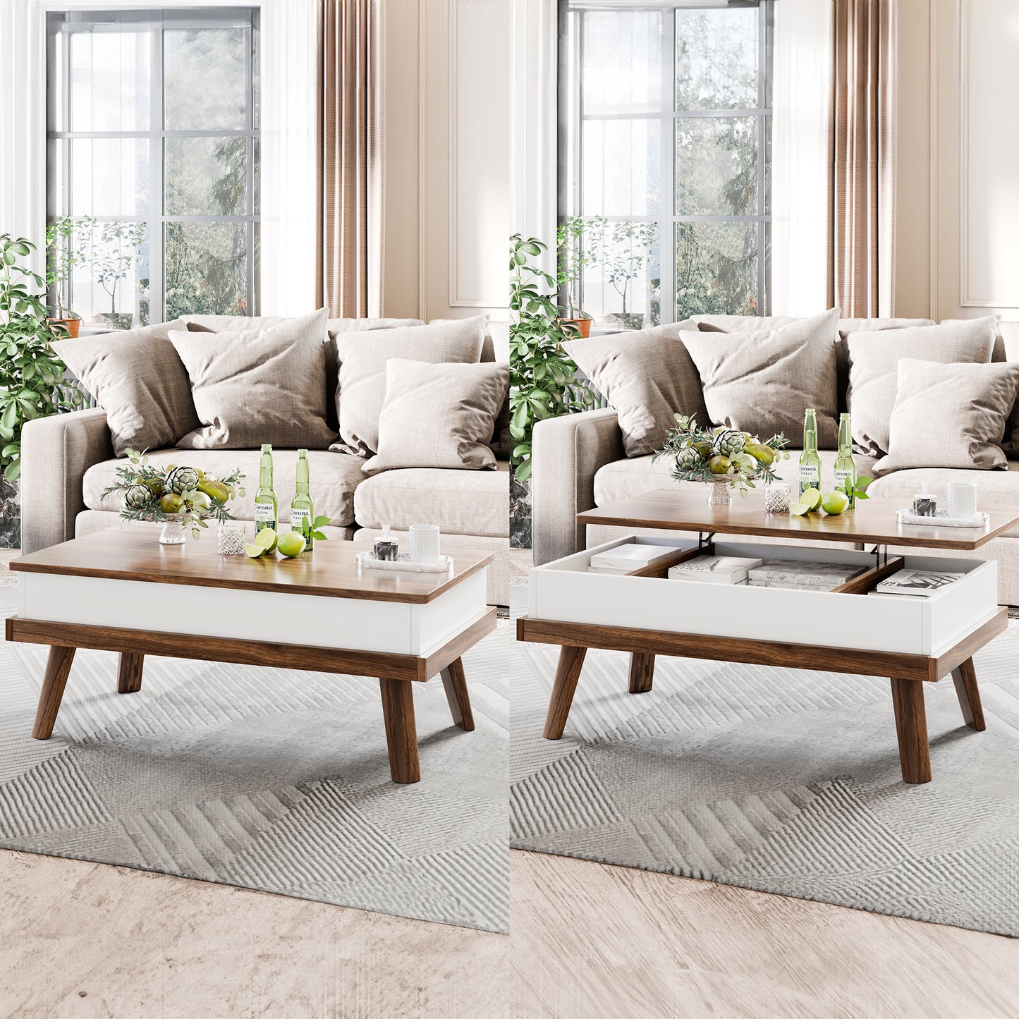 Walsunny Lift Top Wood Coffee Table