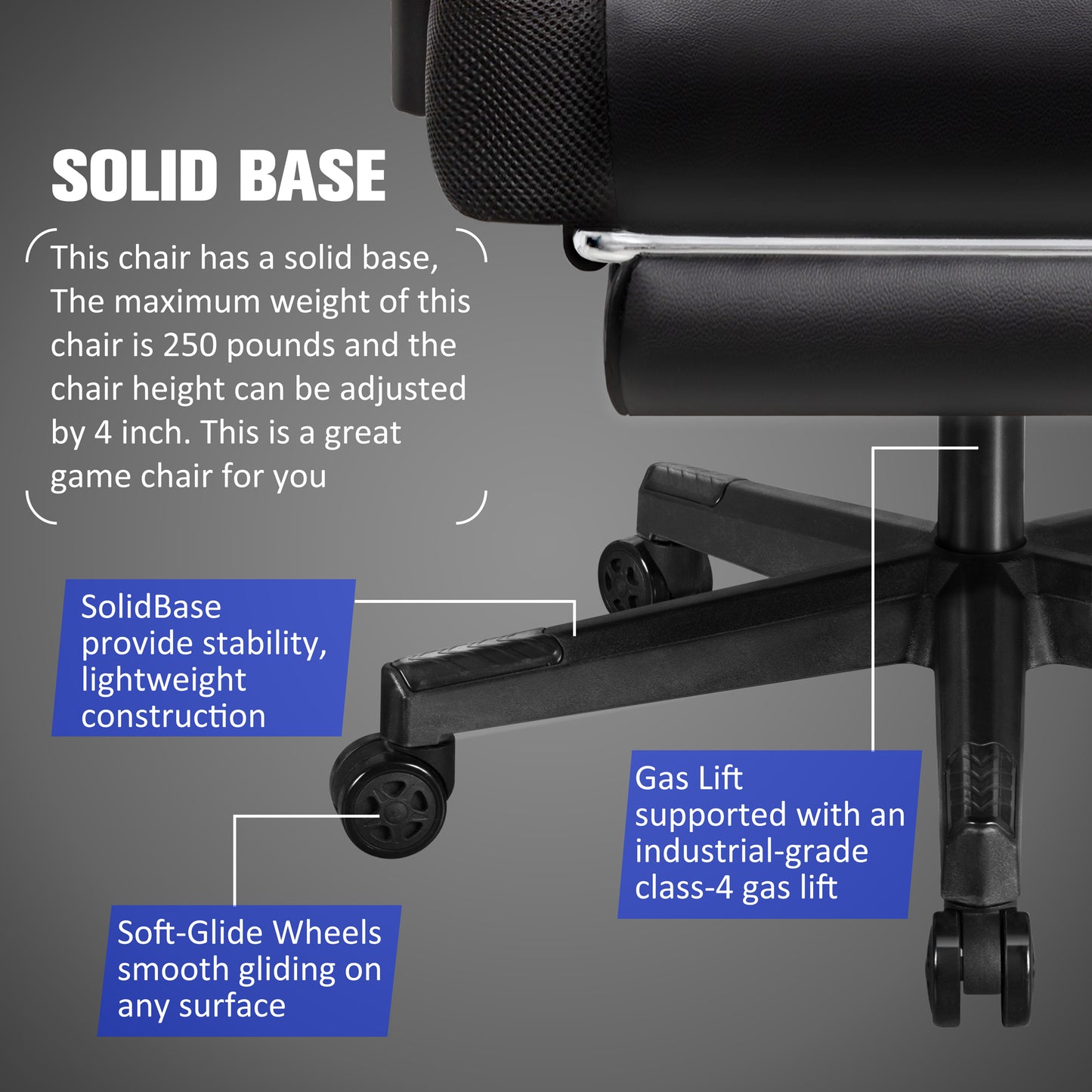 Walsunny Ergonomic Gaming Chair, Reclining Computer Gamer Chair with Footrest and Massage Lumbar, Swivel Racing Style Office Chair