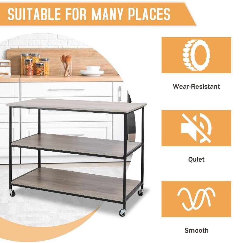 Walsunny 48‘’ Kitchen Multifunction Island & Bar Cart